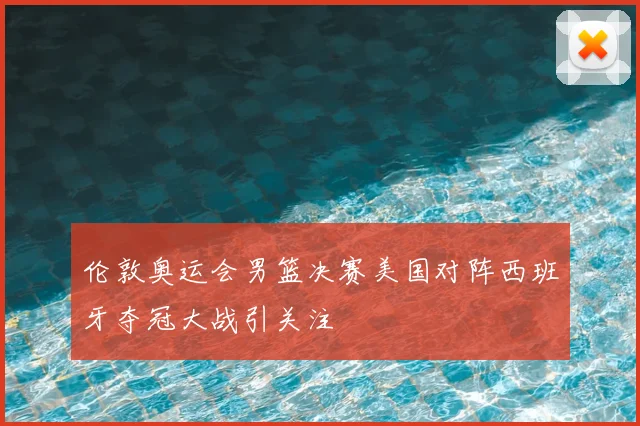 伦敦奥运会男篮决赛美国对阵西班牙夺冠大战引关注